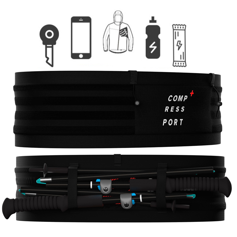 Compressport Anti-bounce Free Belt Pro W/Pole Holder - Black (M/L)