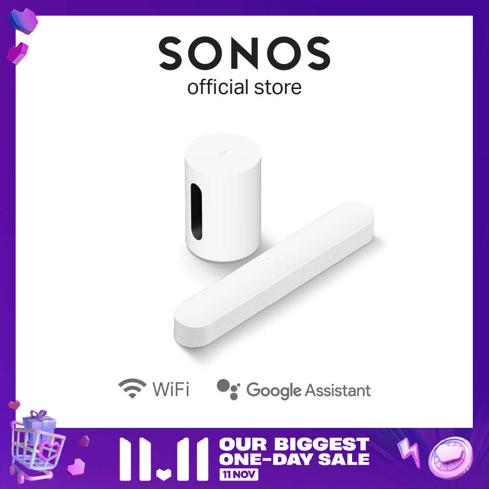 Sonos 3.1 Beam Gen 2 And Sub Mini Set - Wireless Home Theater System for TV