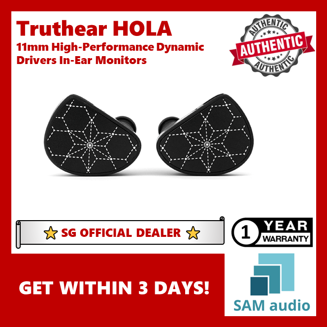 [?SG] Truthear HOLA Earphone 11mm High-Performance Dynamic Driver In-ear Monitors