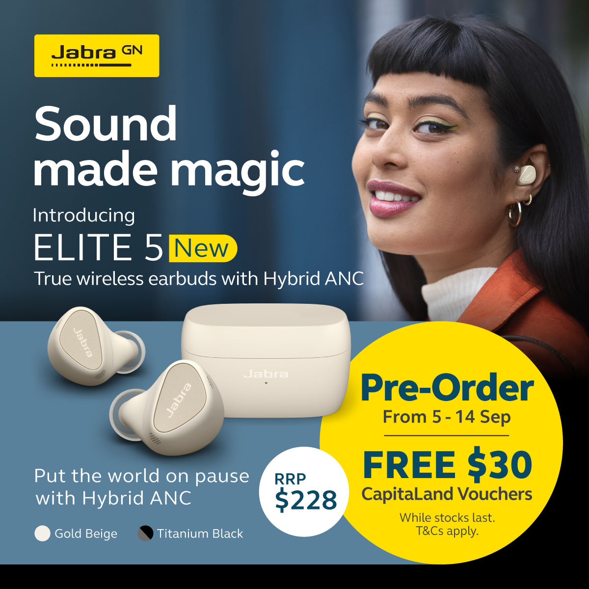 Jabra Elite 5 True Wireless Earbuds