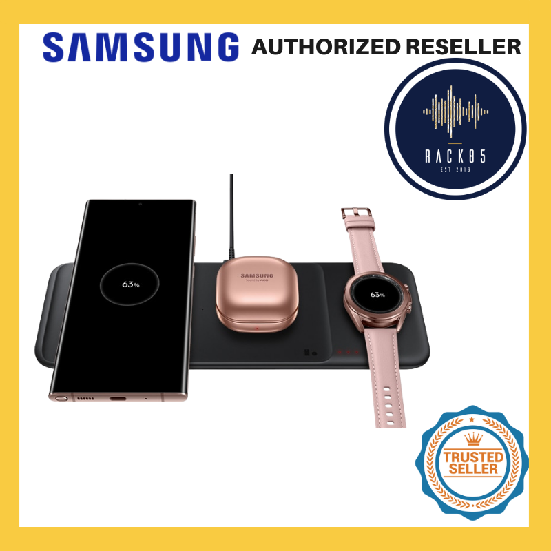 Samsung Wireless Charger Trio , Qi Compatible - Charge up to 3 Devices at Once , 1 year Samsung Warranty