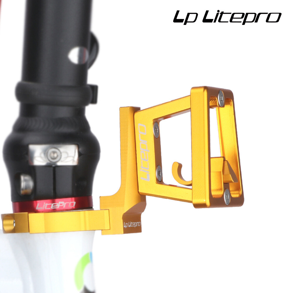 LP Litepro Folding Bike Front Bag Bracket Aluminum Alloy Front Carrier is suitable for k3/412/k3plus/p8 Bike Block Bracket