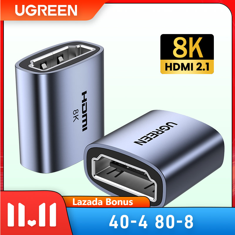 UGREEN HDMI Coupler 8K HDMI Adapter Female to Female HDMI Connector Support 3D 8K 4K 1080P HDMI Extender for HDTV Roku TV stick Chromecast, Nintendo Switch Xbox One PlayStation 4 PS 3, Laptop PC-Intl
